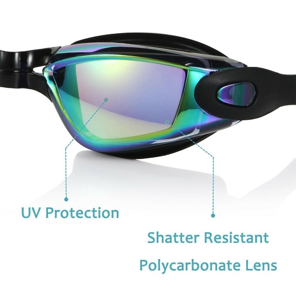 Anti fog UV protection Swimming Goggle. Color Aqua - Picture 3 of 7